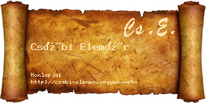Csábi Elemér névjegykártya